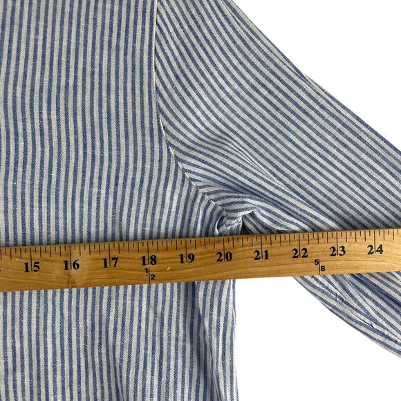 BeachLunchLounge Collection Micro Stripe Tunic SZ SM Cotton/Linen EUC💗 - Picture 5 of 8